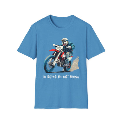 Dog Dirt Biker Softstyle T-Shirt