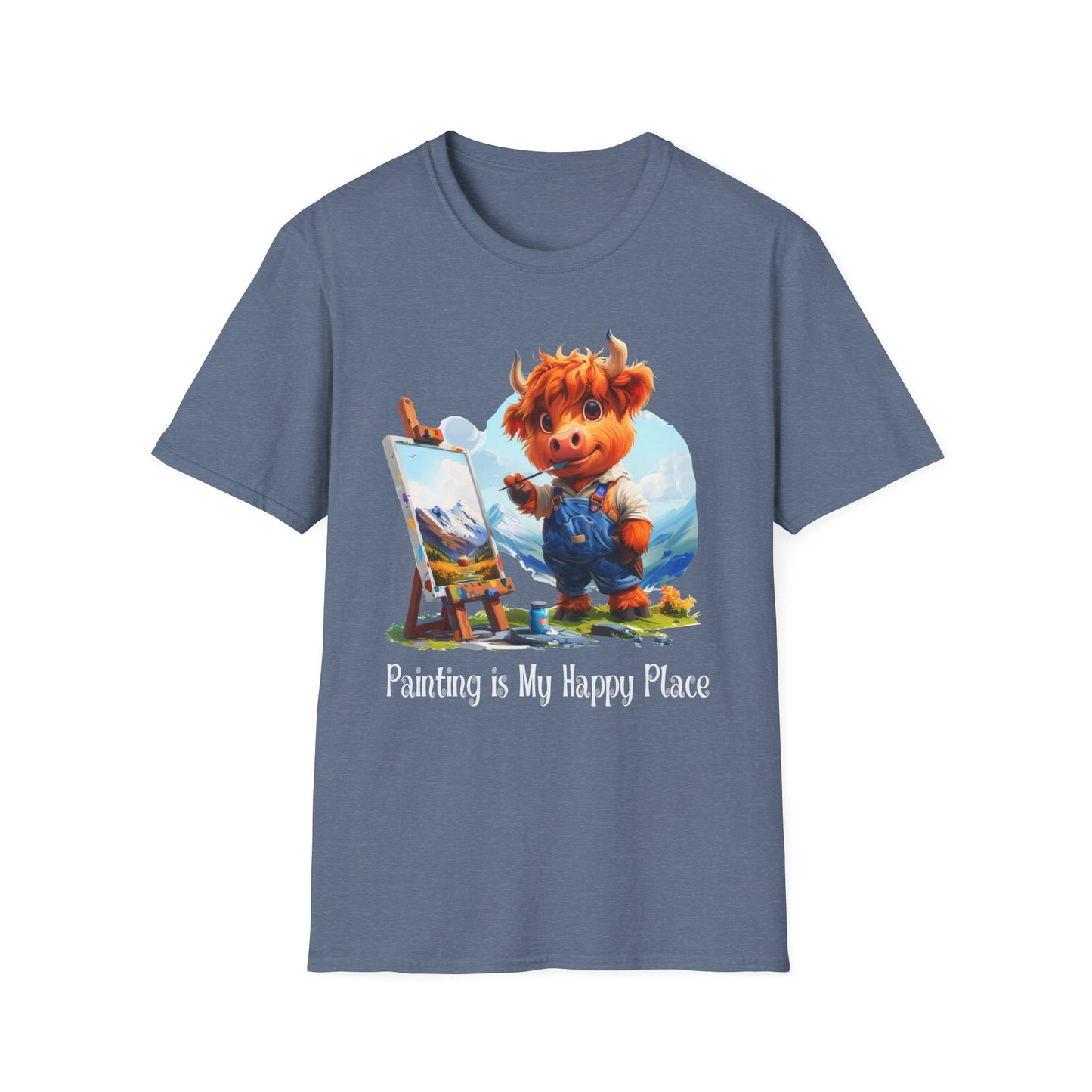 Highland Cow Artist Softstyle T-Shirt