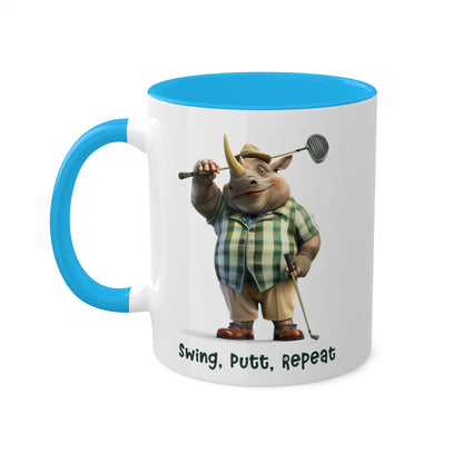 Rhino Golfer Mug