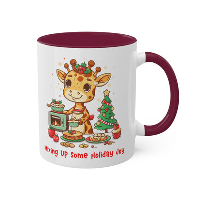 Giraffe Christmas Baker Mug