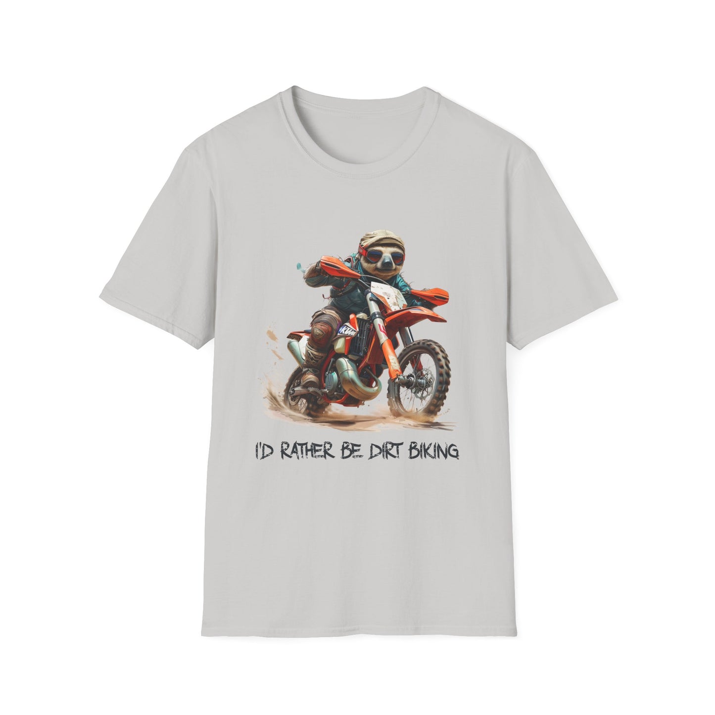 Sloth Dirt Biker Softstyle T-Shirt