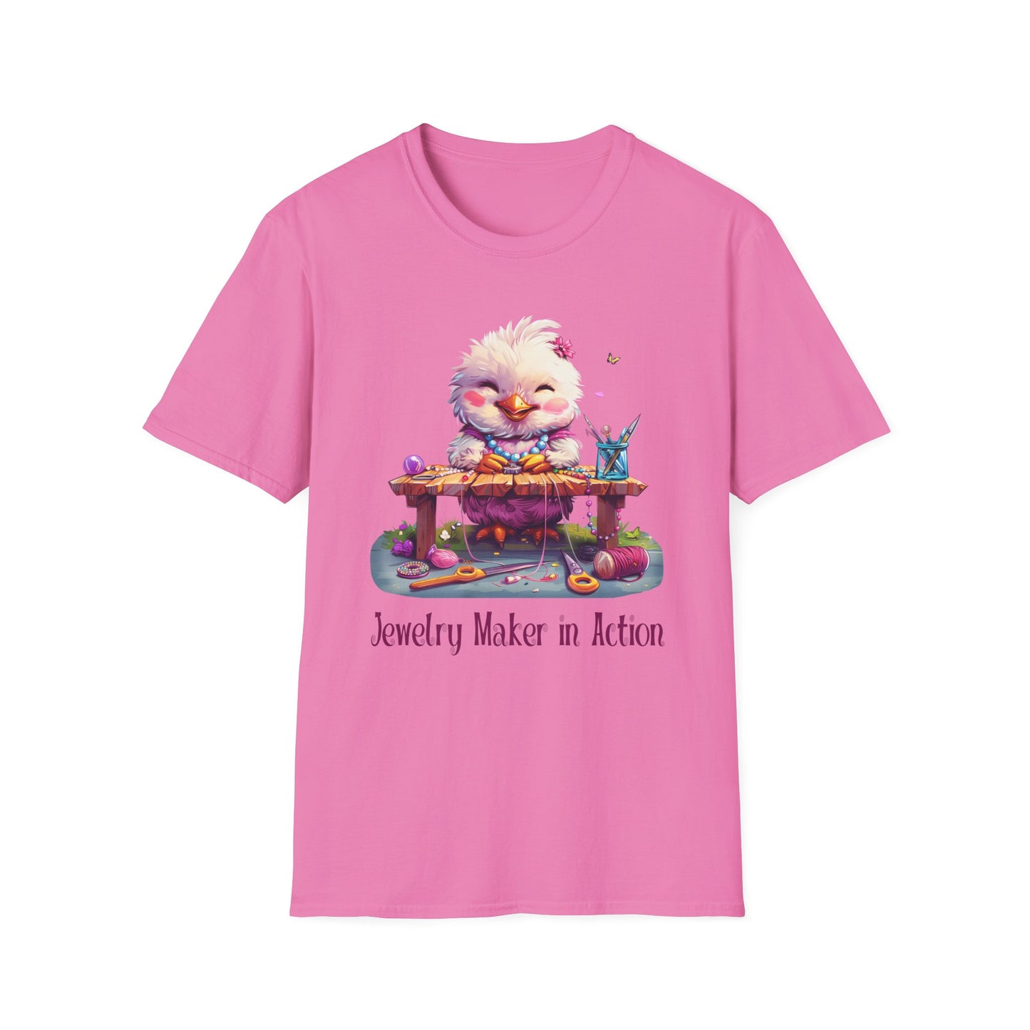 Chicken Jewelry Making Softstyle T-Shirt