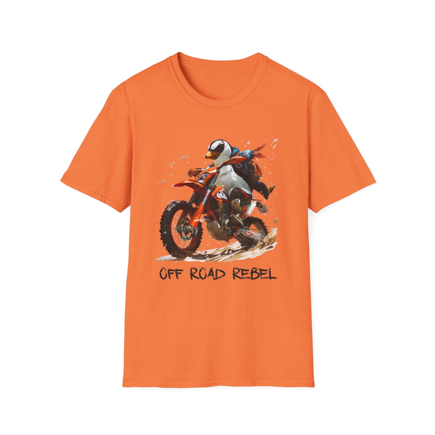 Penguin Dirt Biker Softstyle T-Shirt