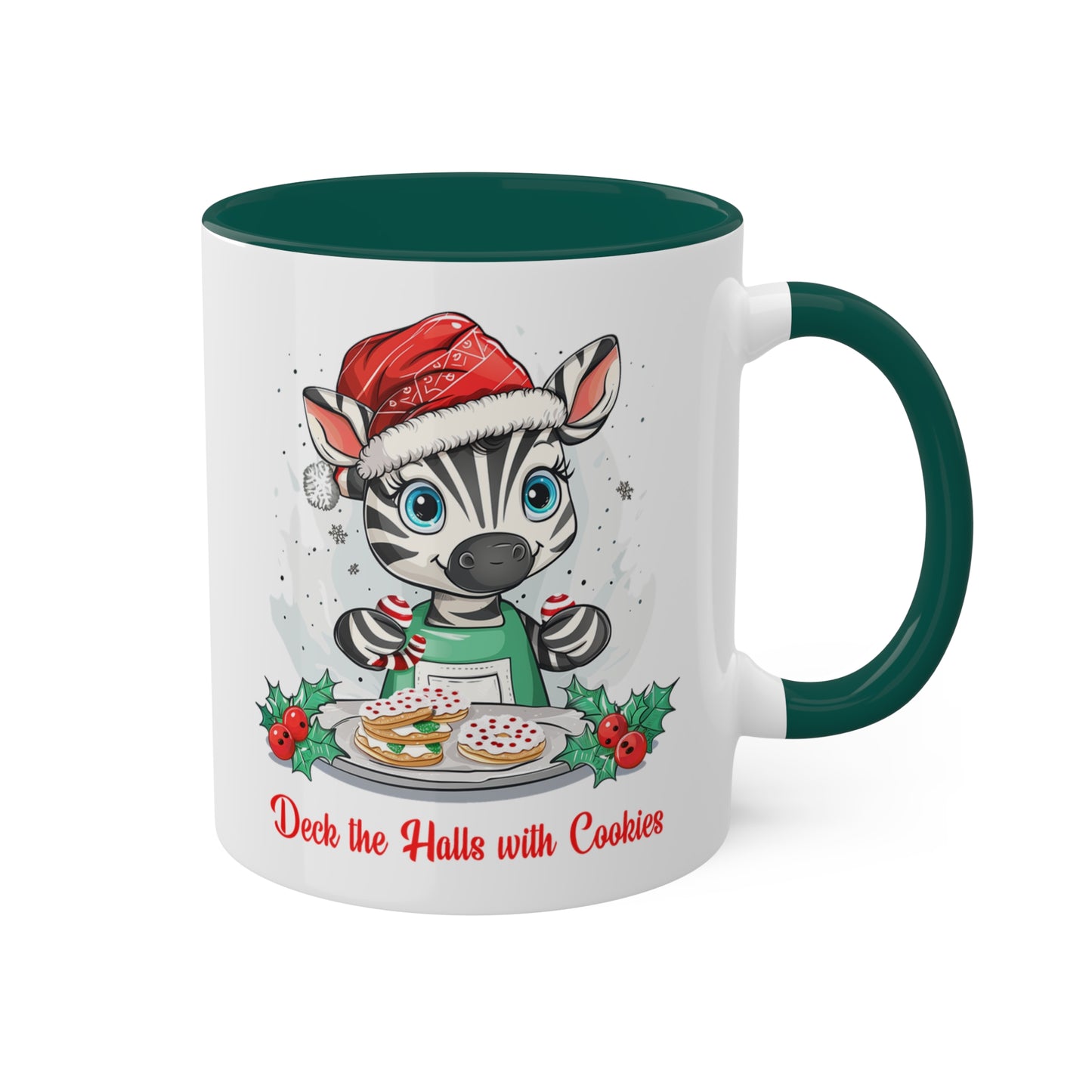 Zebra Christmas Baker Mug