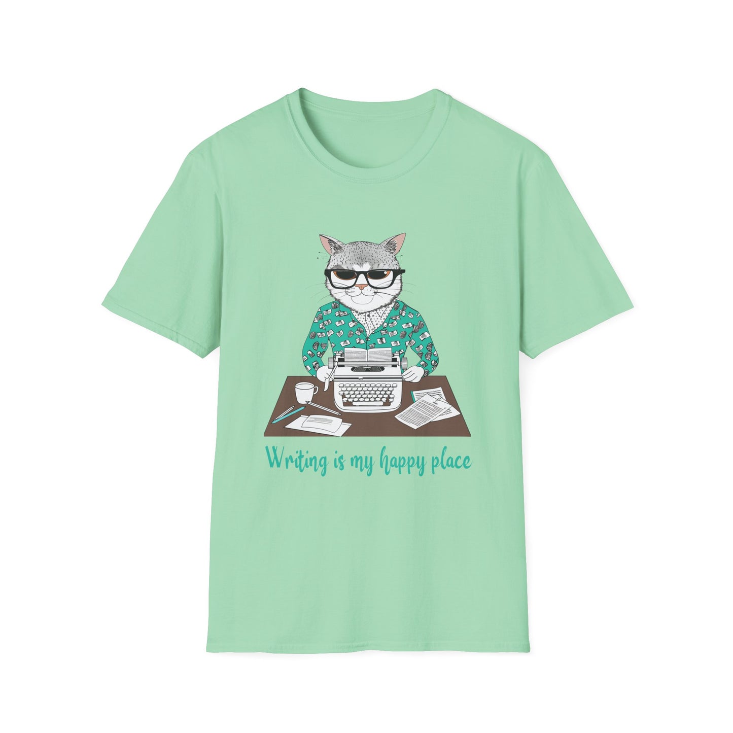 Cat Writer Softstyle T-Shirt