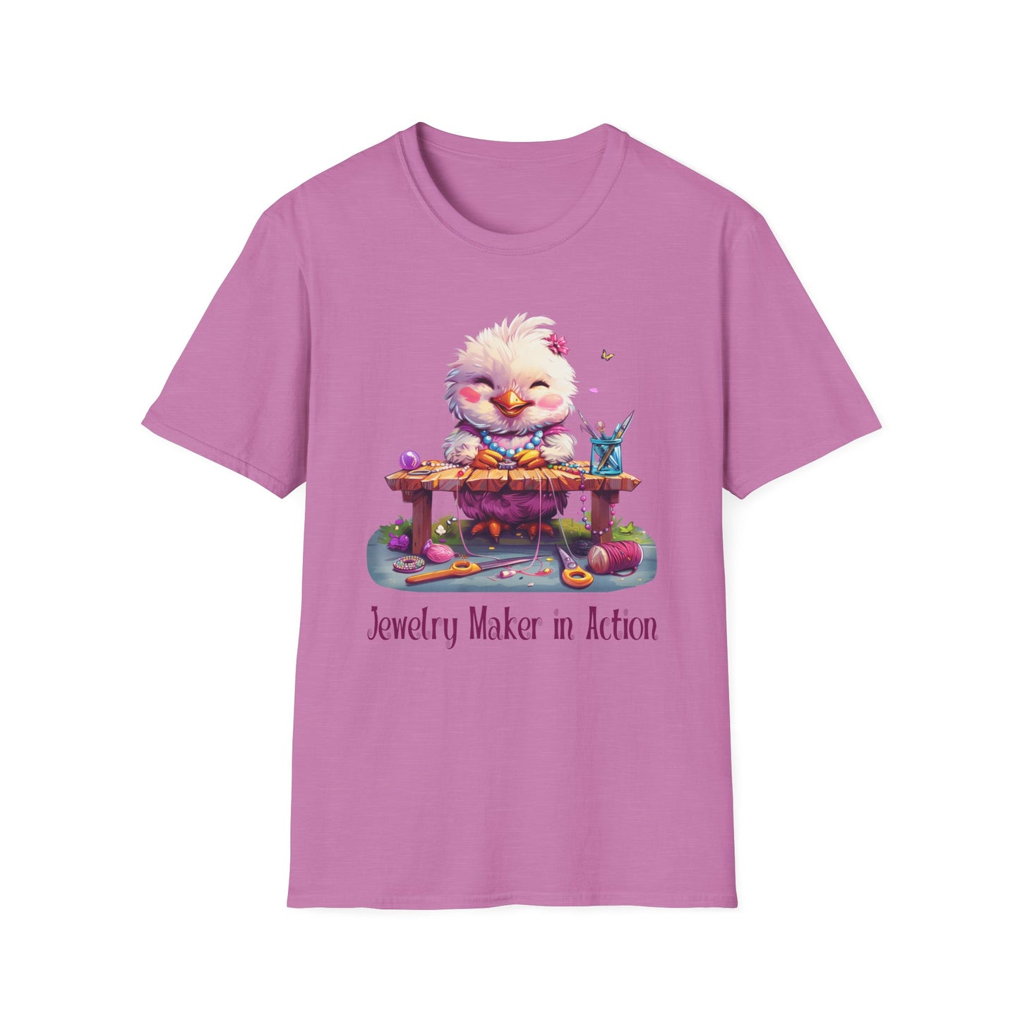 Chicken Jewelry Making Softstyle T-Shirt