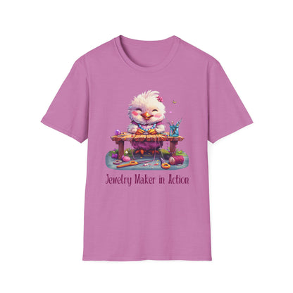 Chicken Jewelry Making Softstyle T-Shirt