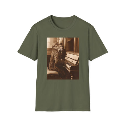 Vintage Western Cheetah Piano Softstyle T-Shirt