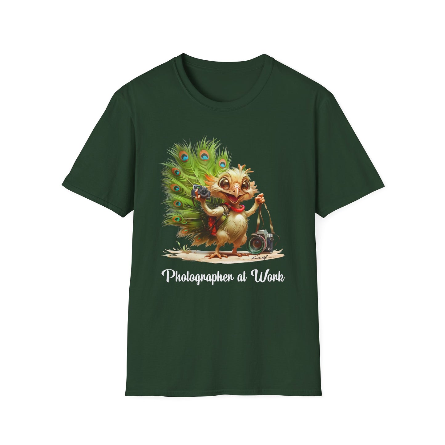 Peacock Photographer Softstyle T-Shirt