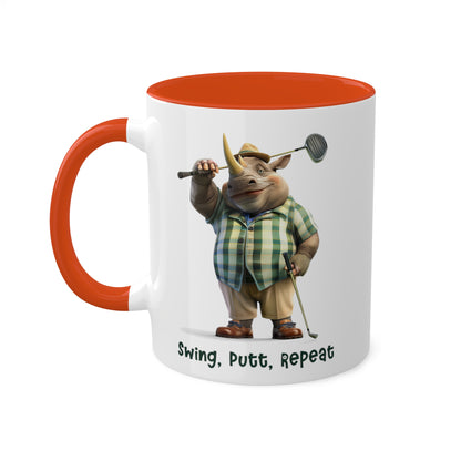 Rhino Golfer Mug