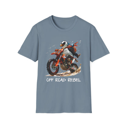 Penguin Dirt Biker Softstyle T-Shirt