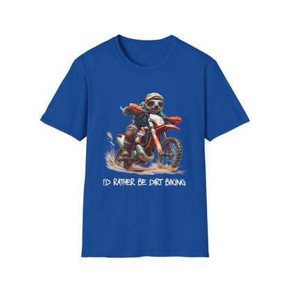 Sloth Dirt Biker Softstyle T-Shirt