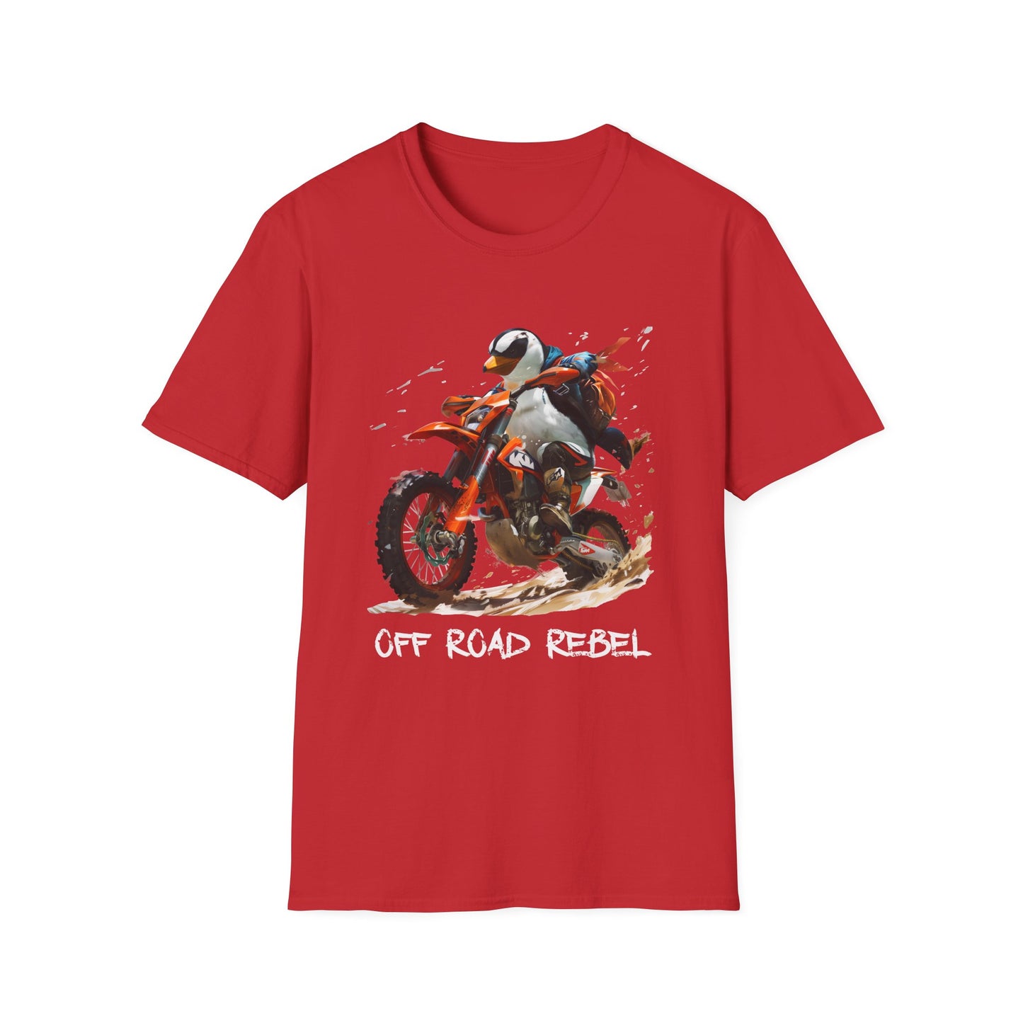 Penguin Dirt Biker Softstyle T-Shirt