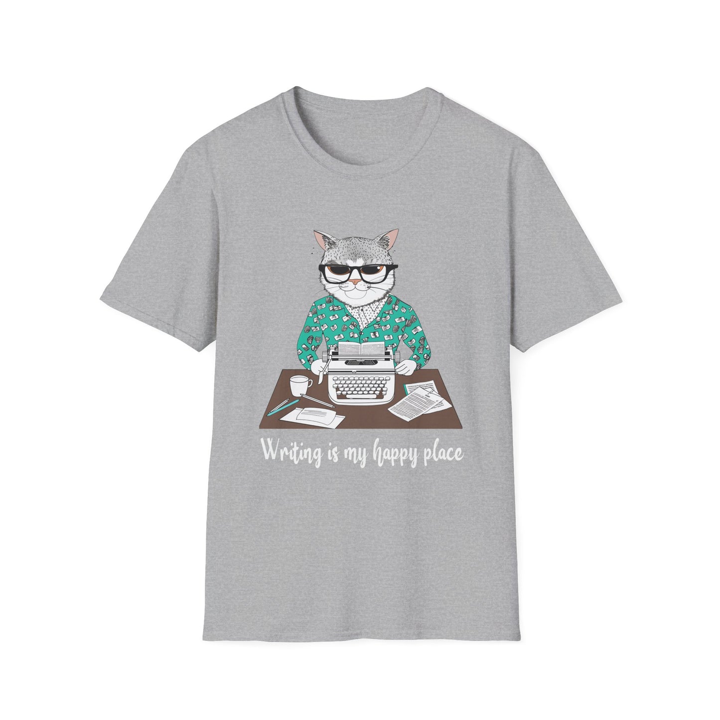 Cat Writer Softstyle T-Shirt