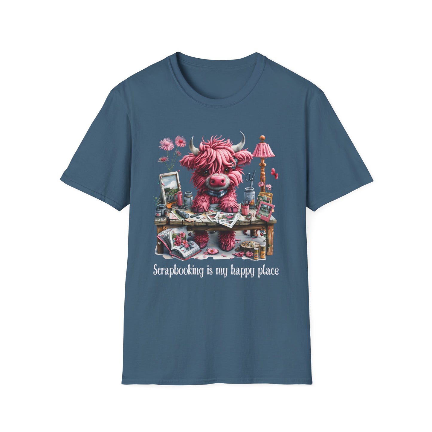 Highland Cow Scrapbooking Softstyle T-Shirt