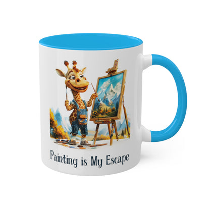 Giraffe Artist Mug