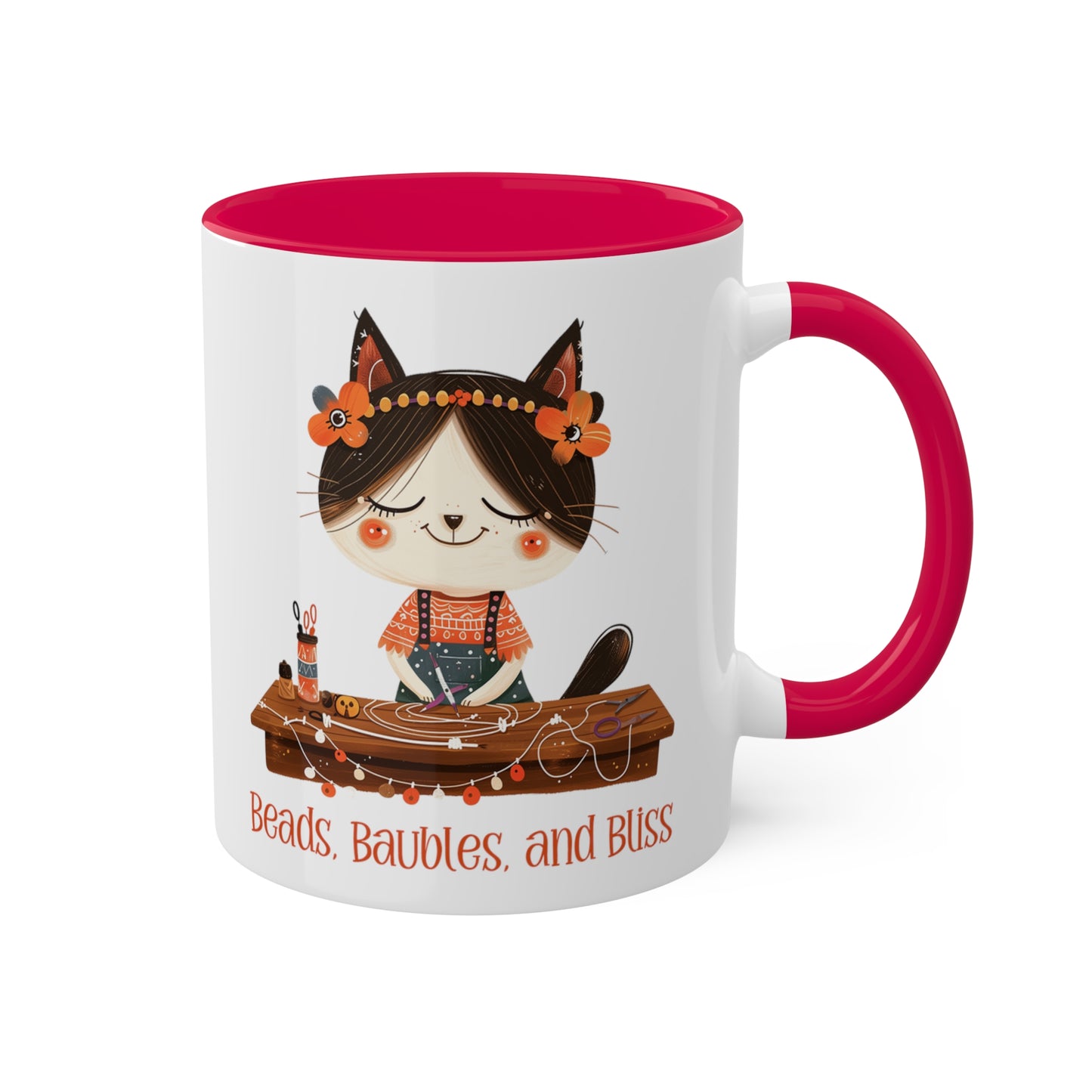 Kitty Cat Jewelry Making Mug