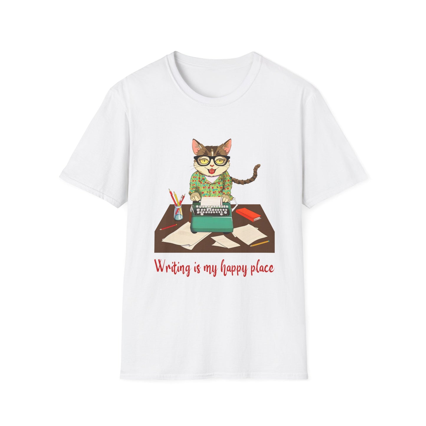 Cat Writer Softstyle T-Shirt