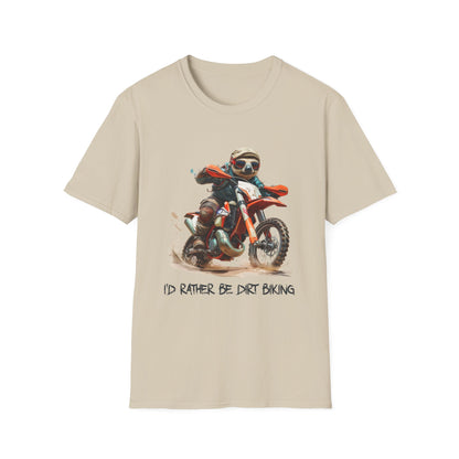 Sloth Dirt Biker Softstyle T-Shirt