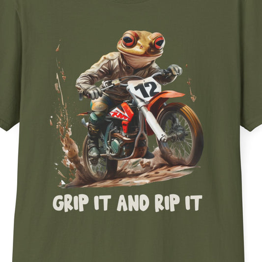 Frog Dirt Biker Softstyle T-Shirt