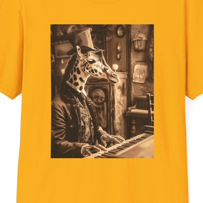 Vintage Western Giraffe Piano Softstyle T-Shirt