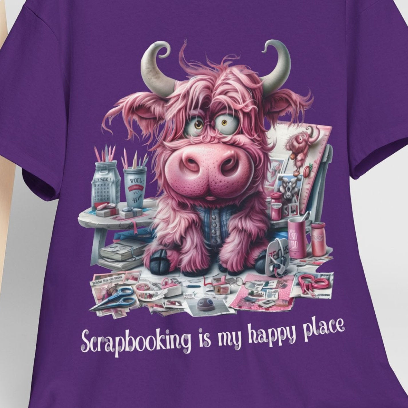 Highland Cow Scrapbooking Tee