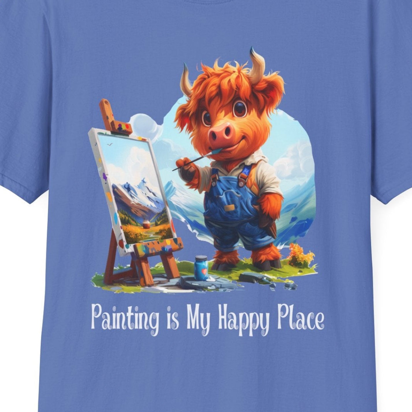 Highland Cow Artist Softstyle T-Shirt