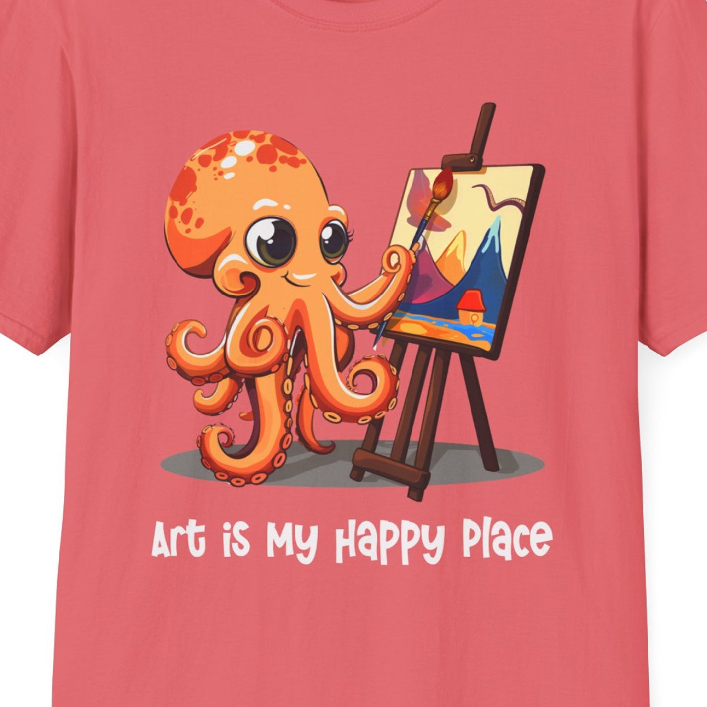 Octopus Artist  Softstyle T-Shirt