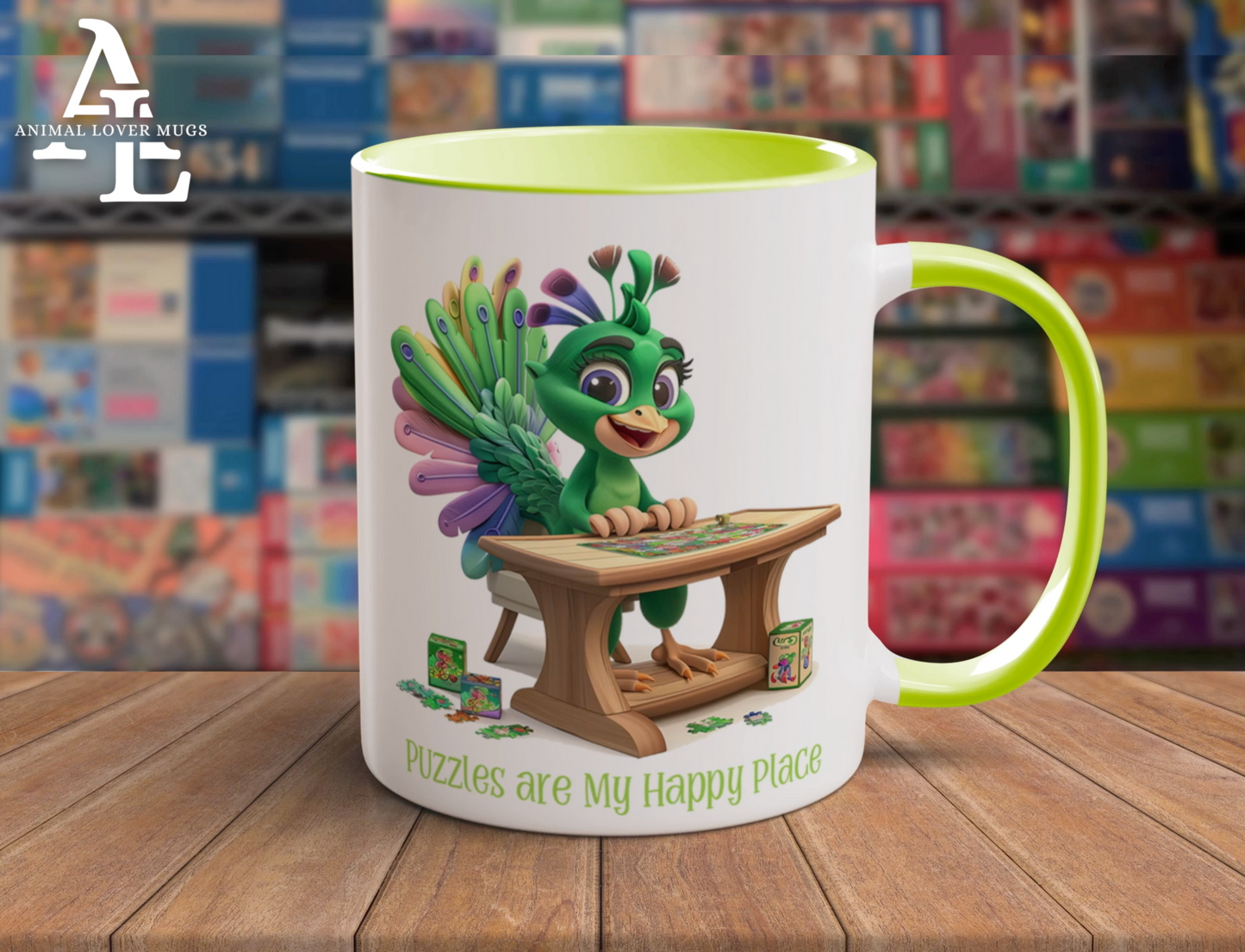 Peacock Puzzler Mug