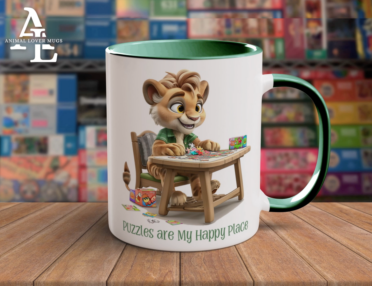 Lion Puzzler Mug