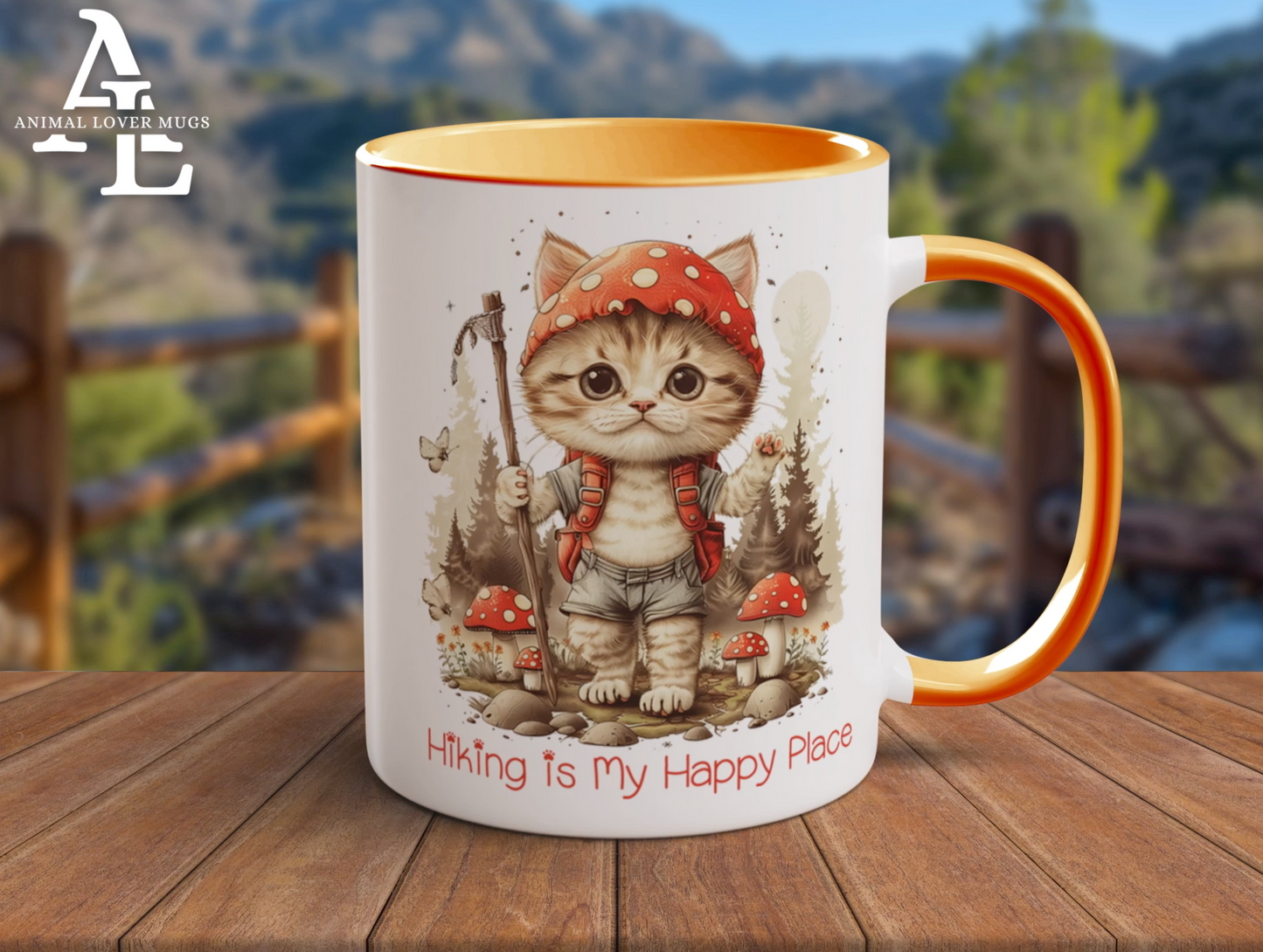 Cat Hiker Mug