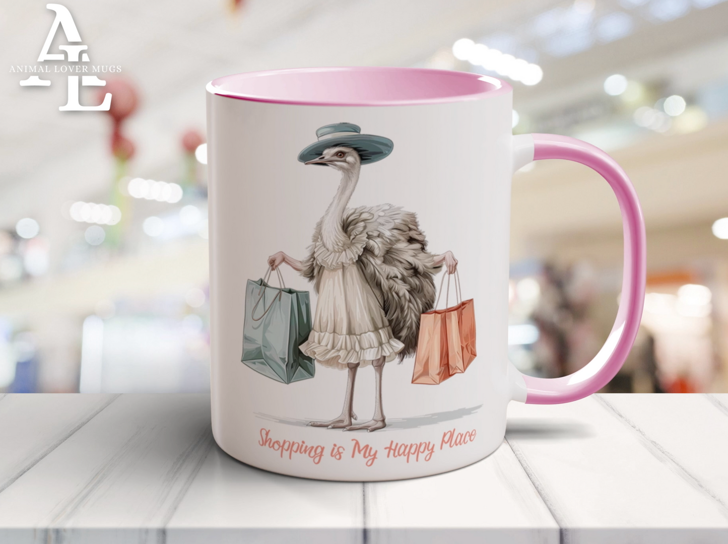 Ostrich Shopper Mug