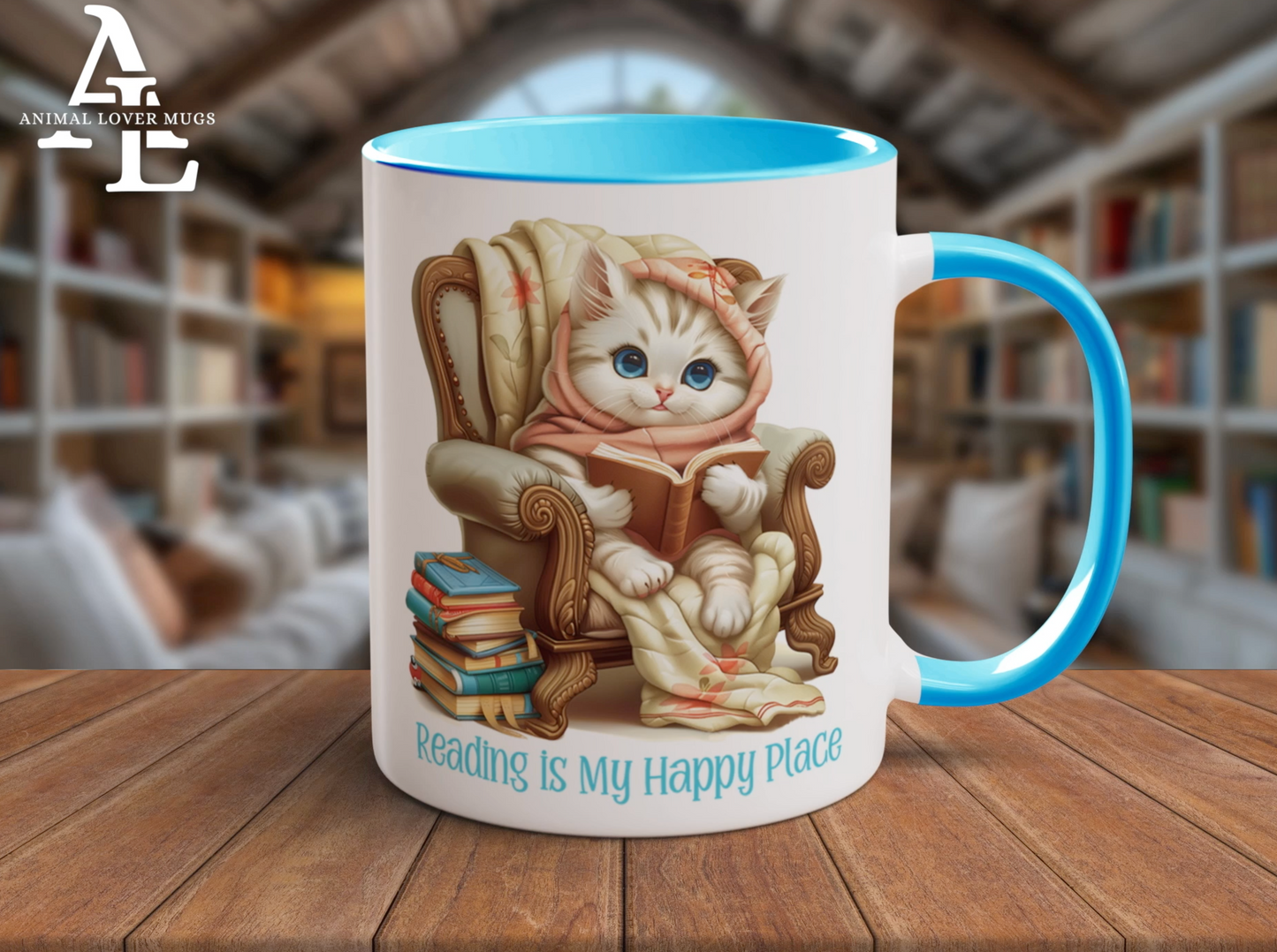 Cat Reading Mug