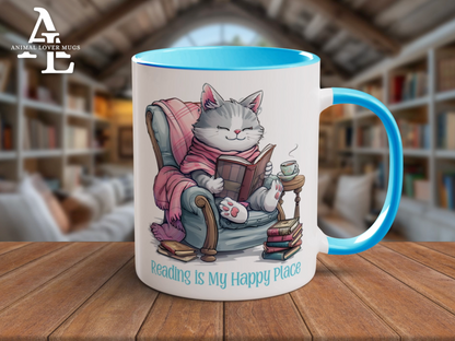 Cat Reading Mug