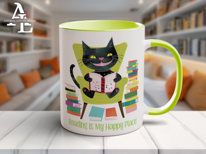 Cat Reading Mug