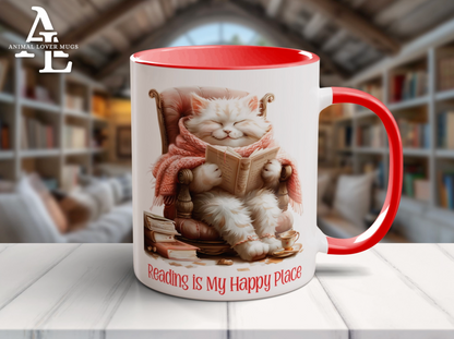 Cat Reading Mug