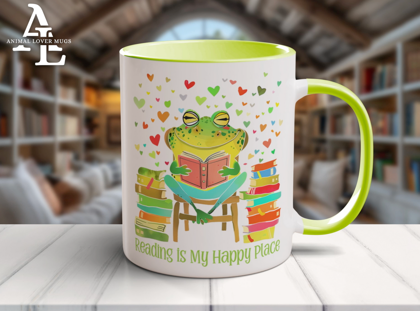 Frog Reading Mug