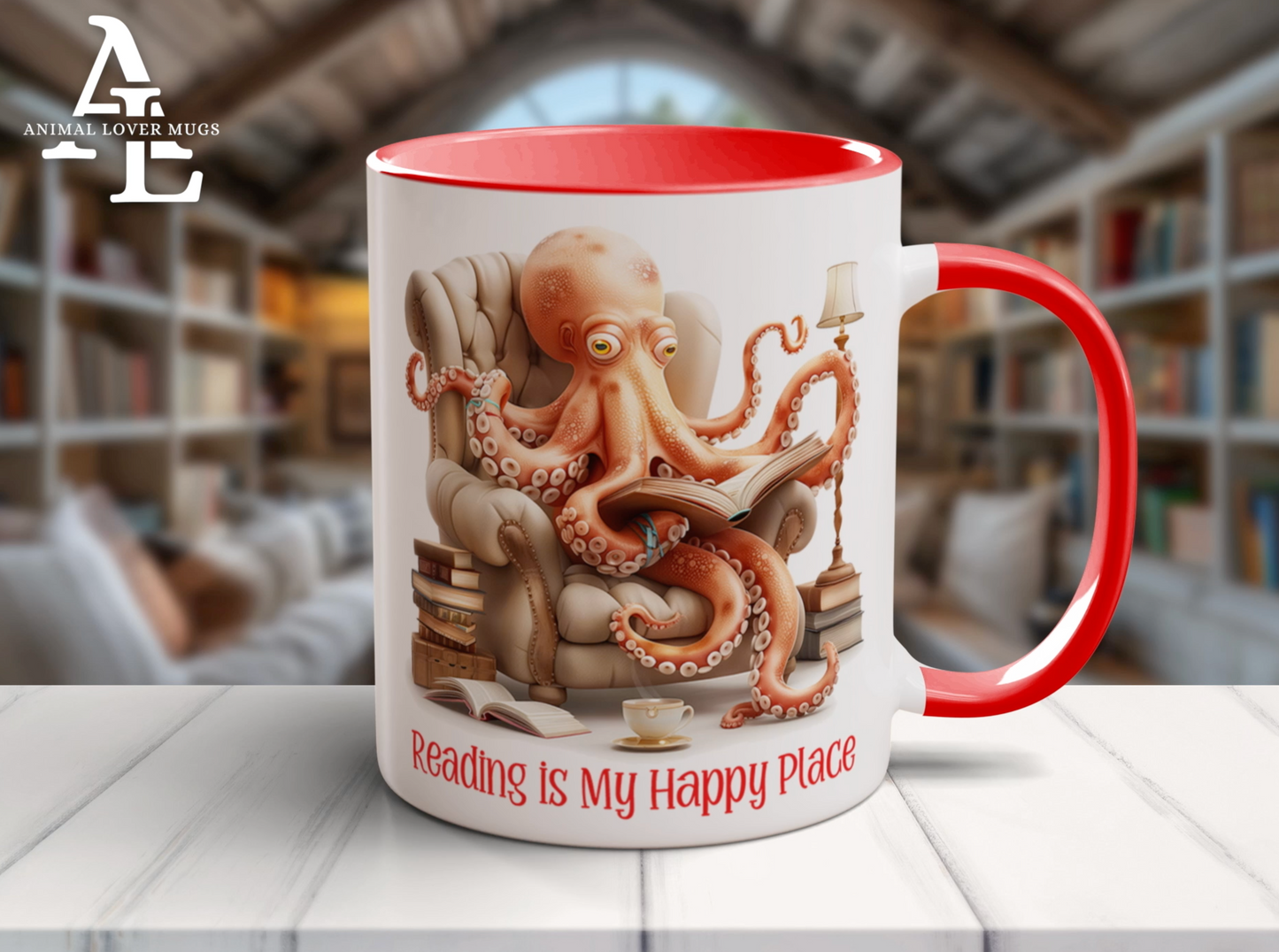 Octopus Reading Mug