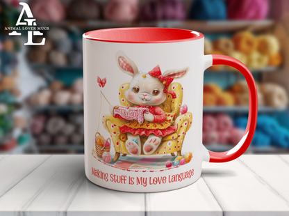 Rabbit Crocheter Mug