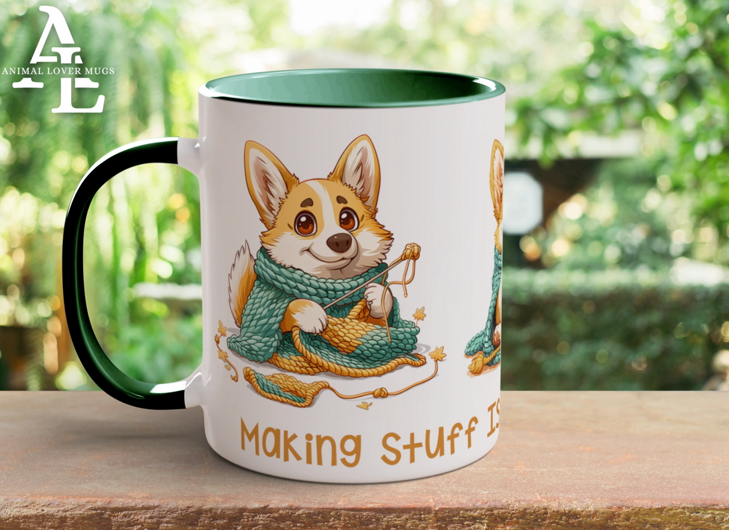 Corgi Crocheter Mug