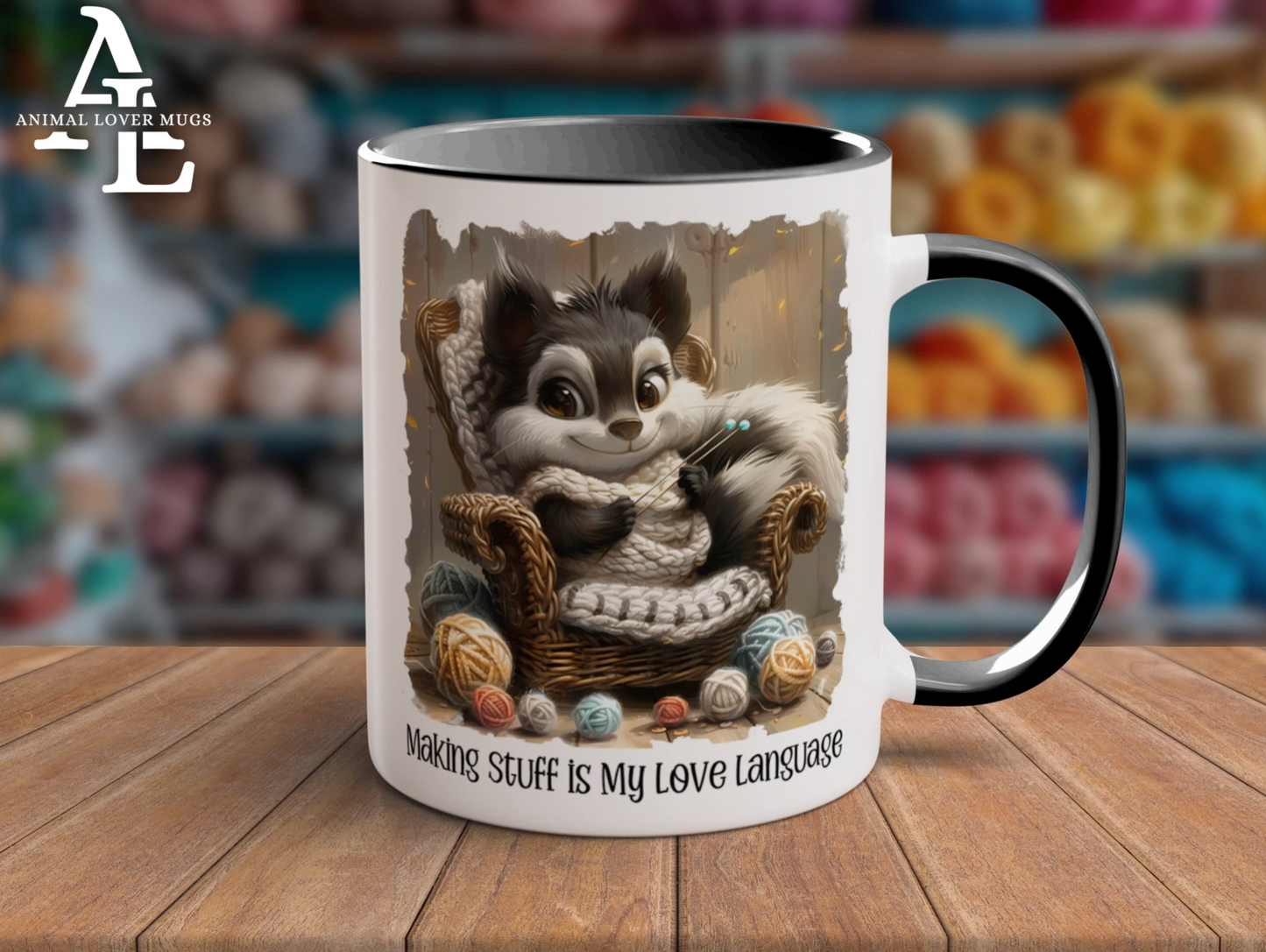 Skunk Knitter Mug