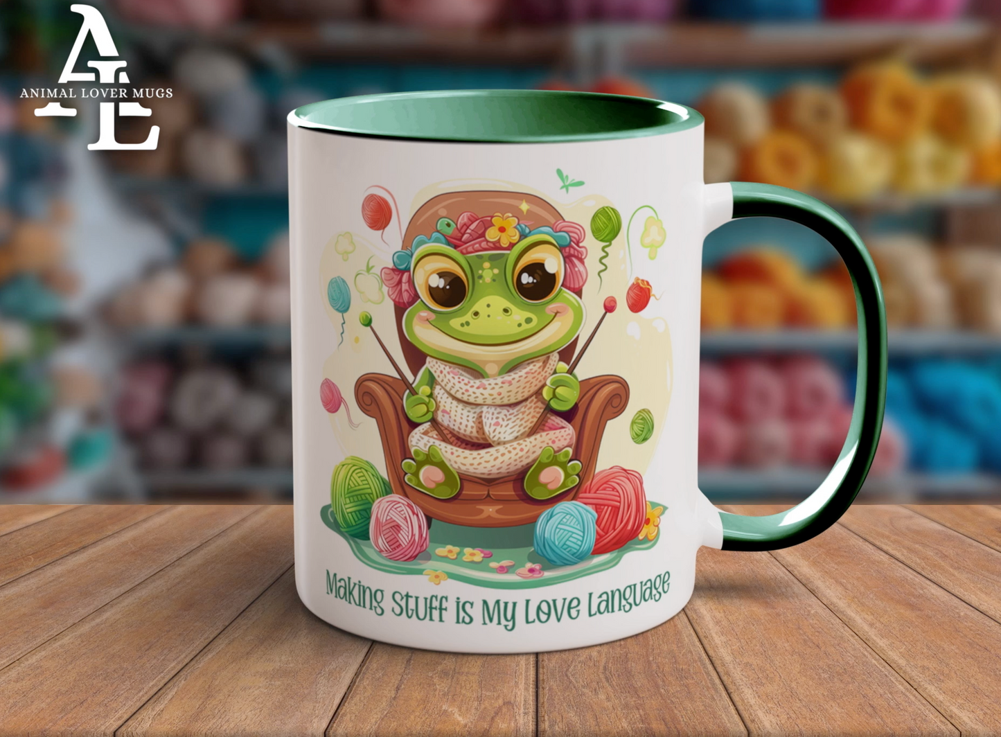 Frog Knitter Mug