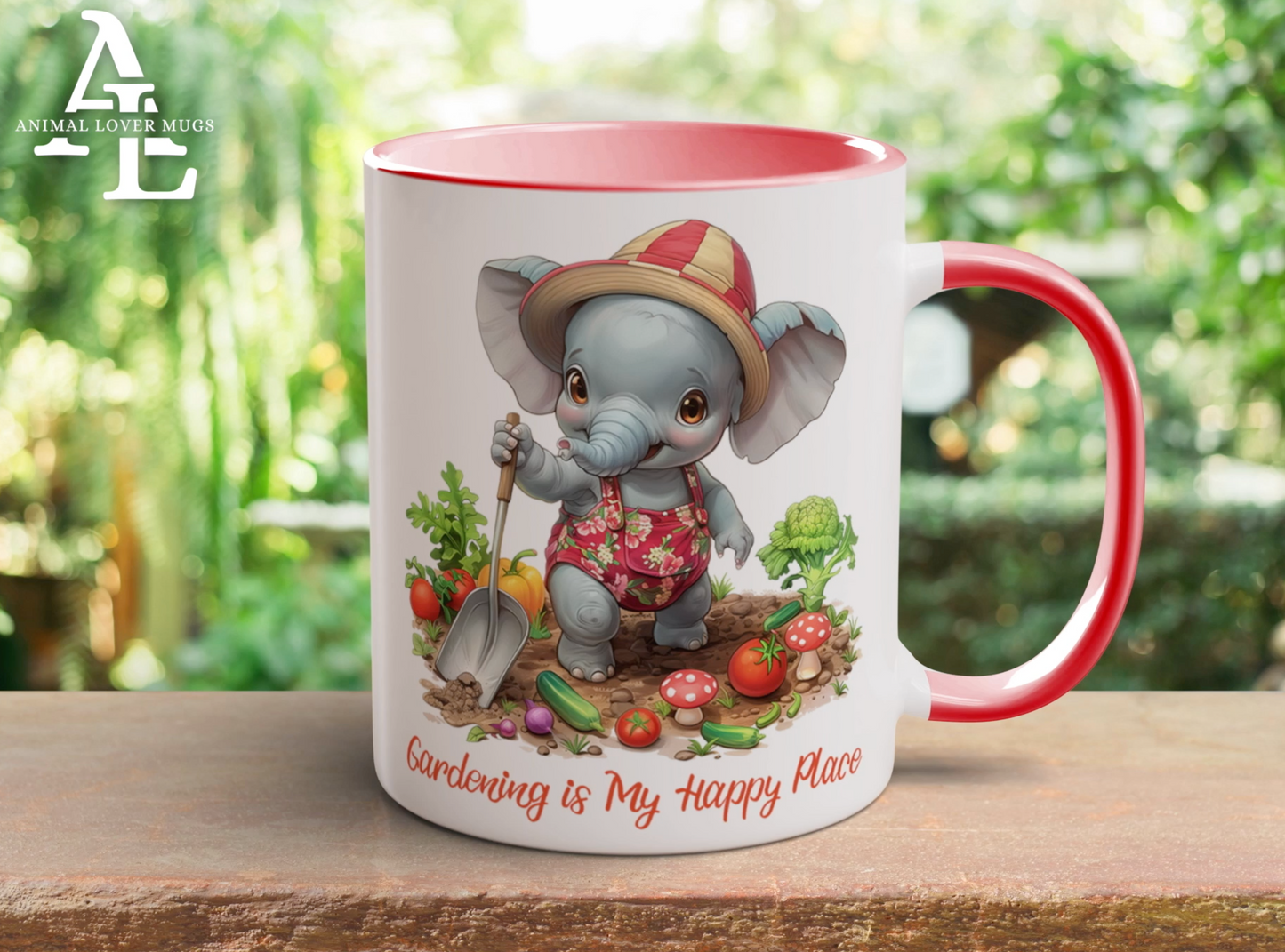 Elephant Gardener Mug