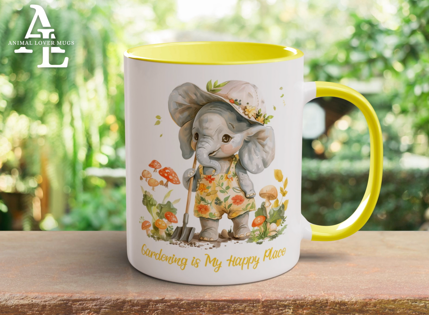 Elephant Gardener Mug