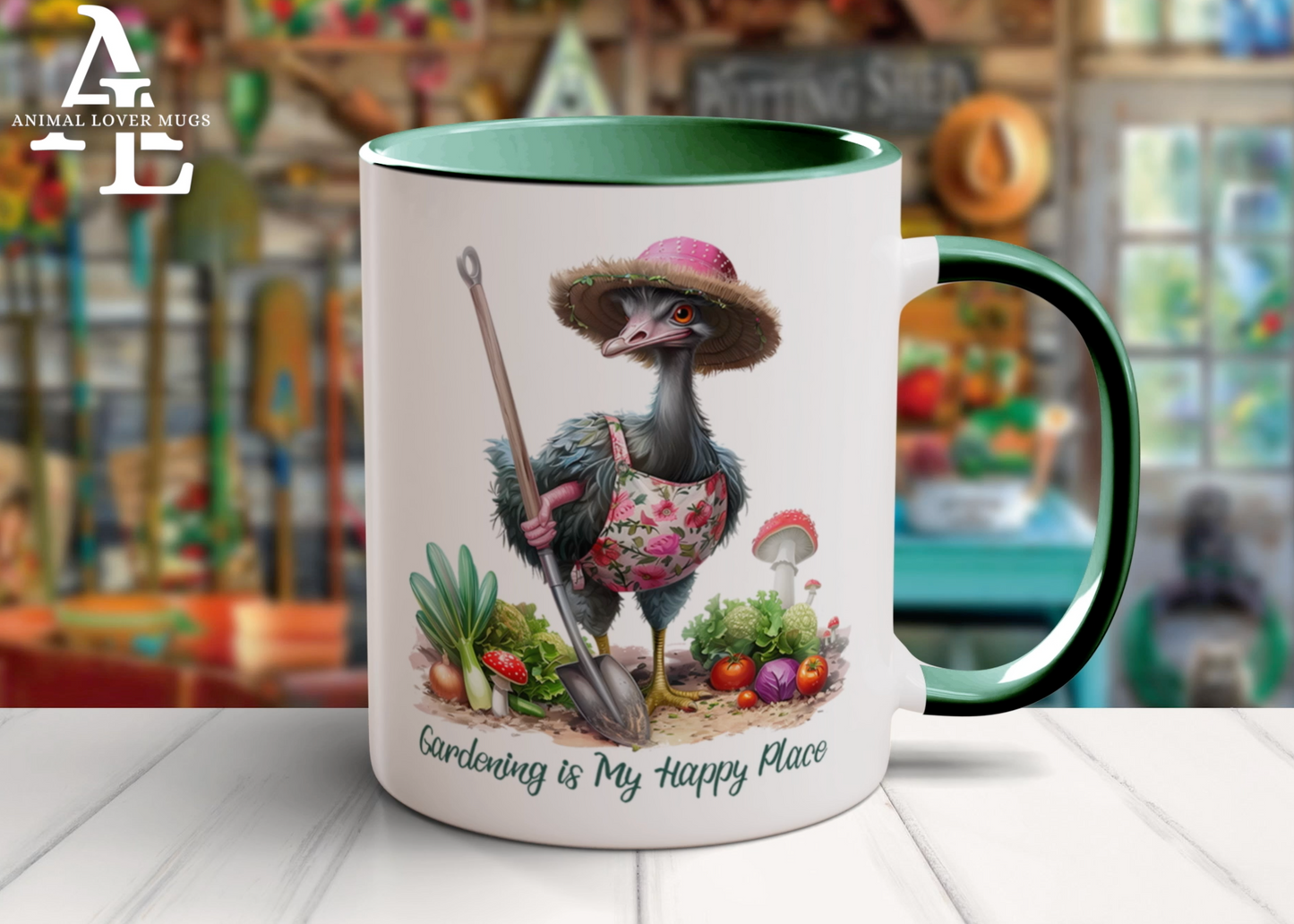 Ostrich Gardener Mug