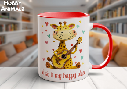 Giraffe Musician Mug