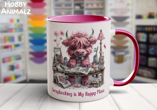 Highland Cow Scrapbooking Mug