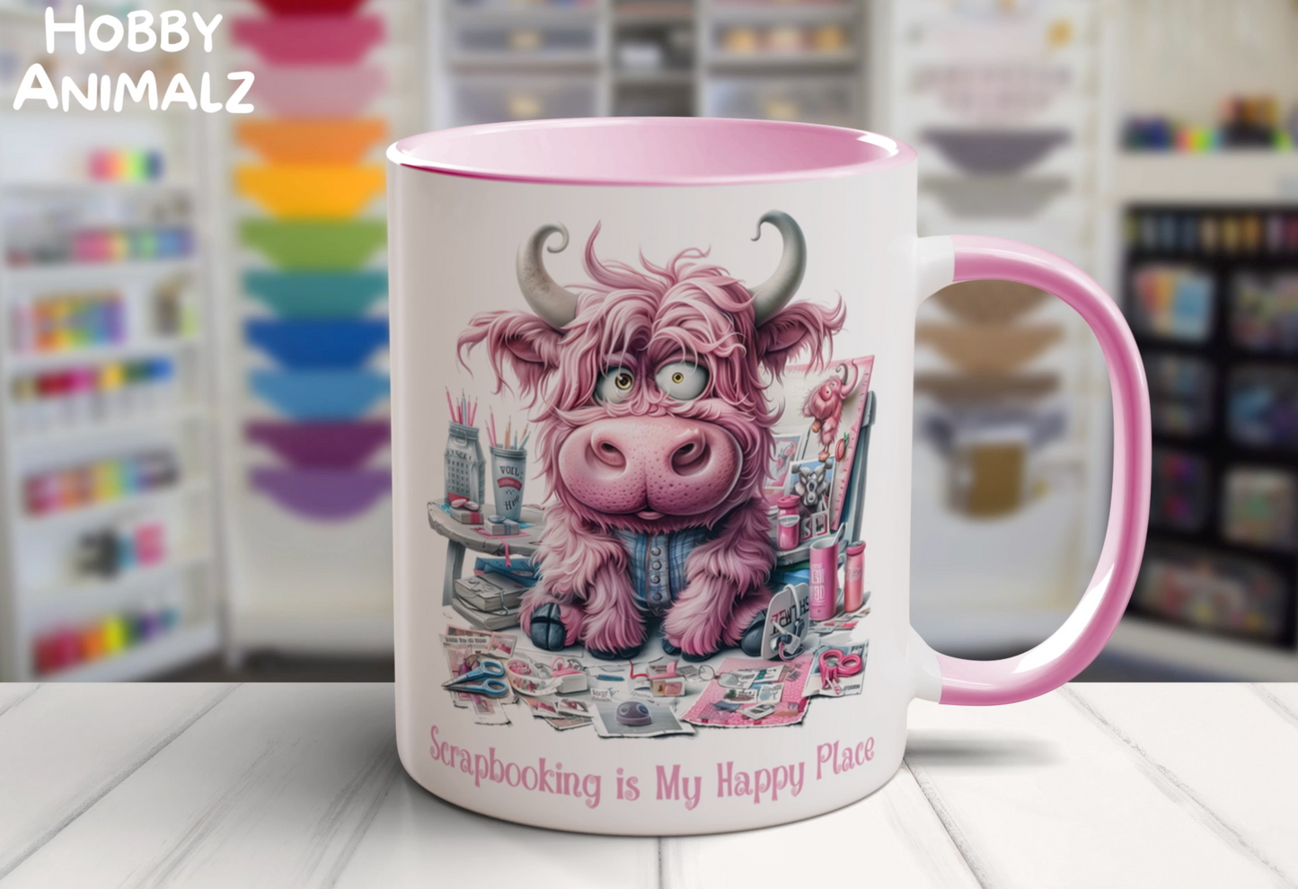 Highland Cow Scrapbooking Mug