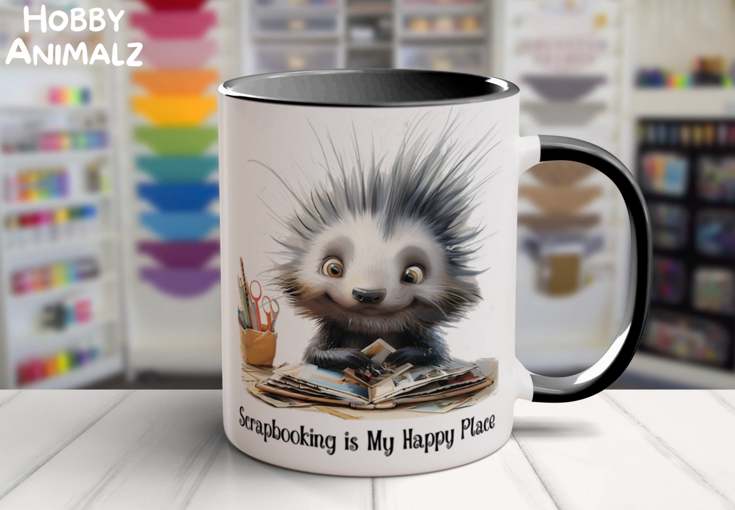 Porcupine Scrapbooking Mug