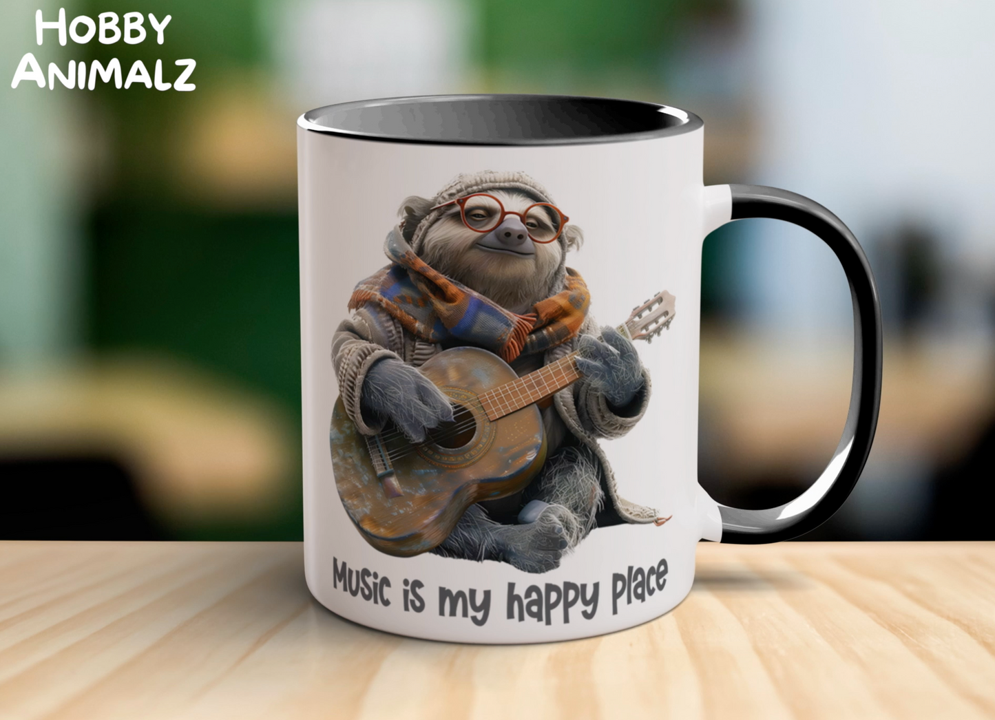 Sloth Musician Mug